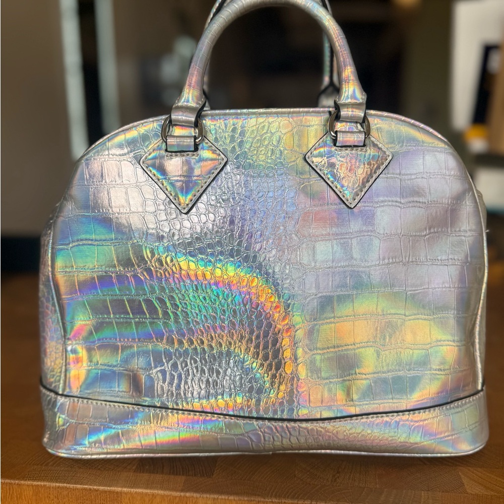 Never used Paris Hilton Holographic Croc-Embossed Women's Bag - Picture 13 of 17